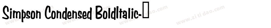 Simpson Condensed BoldItalic字体转换